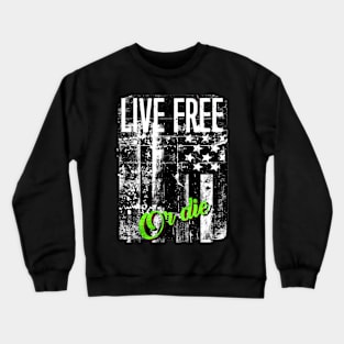 LIVE FREE OR DIE AMERICAN FLAG #3 Crewneck Sweatshirt